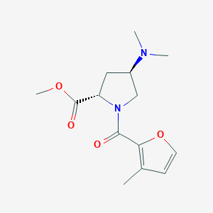 molecular formula C14H20N2O4 B3811109 methyl (2S,4R)-4-(dimethylamino)-1-(3-methyl-2-furoyl)pyrrolidine-2-carboxylate 