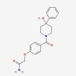 molecular formula C20H22N2O4 B3811115 2-{4-[(4-hydroxy-4-phenylpiperidin-1-yl)carbonyl]phenoxy}acetamide 