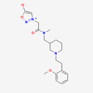 molecular formula C20H28N4O4 B3811121 3-{2-[({1-[2-(2-methoxyphenyl)ethyl]-3-piperidinyl}methyl)(methyl)amino]-2-oxoethyl}-1,2,3-oxadiazol-3-ium-5-olate 