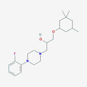 molecular formula C22H35FN2O2 B381113 1-[4-(2-Fluorophenyl)-1-piperazinyl]-3-[(3,3,5-trimethylcyclohexyl)oxy]-2-propanol 