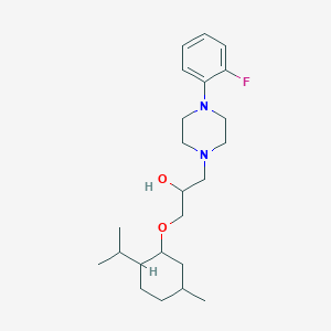 molecular formula C23H37FN2O2 B381115 1-[4-(2-Fluorophenyl)-1-piperazinyl]-3-[(2-isopropyl-5-methylcyclohexyl)oxy]-2-propanol 