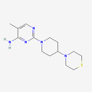 5-methyl-2-[4-(4-thiomorpholinyl)-1-piperidinyl]-4-pyrimidinamine