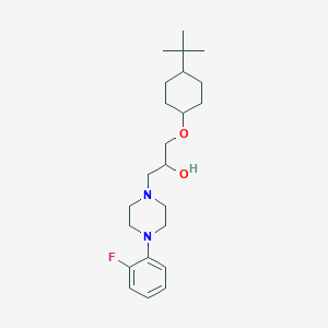 molecular formula C23H37FN2O2 B381116 1-[(4-Tert-butylcyclohexyl)oxy]-3-[4-(2-fluorophenyl)-1-piperazinyl]-2-propanol 