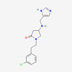 molecular formula C16H19ClN4O B3811169 1-[2-(3-chlorophenyl)ethyl]-4-[(1H-imidazol-4-ylmethyl)amino]-2-pyrrolidinone 