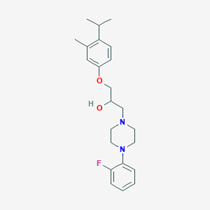 molecular formula C23H31FN2O2 B381117 1-[4-(2-Fluorophenyl)-1-piperazinyl]-3-(4-isopropyl-3-methylphenoxy)-2-propanol 