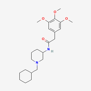 molecular formula C23H36N2O4 B3811172 N-[1-(cyclohexylmethyl)-3-piperidinyl]-2-(3,4,5-trimethoxyphenyl)acetamide 