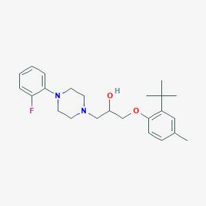 molecular formula C24H33FN2O2 B381118 1-(2-Tert-butyl-4-methylphenoxy)-3-[4-(2-fluorophenyl)piperazin-1-yl]propan-2-ol 