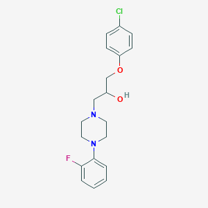 molecular formula C19H22ClFN2O2 B381119 1-(4-Chlorophenoxy)-3-[4-(2-fluorophenyl)-1-piperazinyl]-2-propanol 