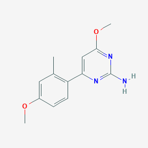 molecular formula C13H15N3O2 B3811193 4-methoxy-6-(4-methoxy-2-methylphenyl)pyrimidin-2-amine 