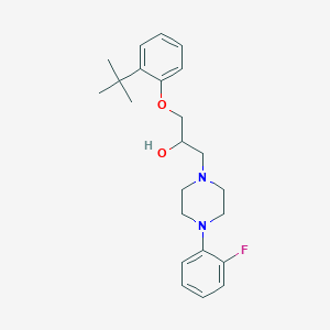 molecular formula C23H31FN2O2 B381121 1-(2-Tert-butylphenoxy)-3-[4-(2-fluorophenyl)piperazin-1-yl]propan-2-ol 