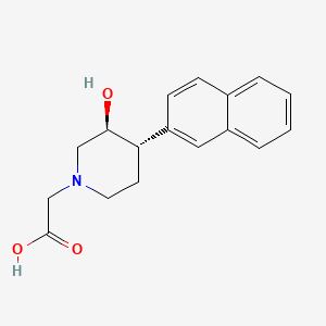 molecular formula C17H19NO3 B3811217 [(3S*,4S*)-3-hydroxy-4-(2-naphthyl)piperidin-1-yl]acetic acid 