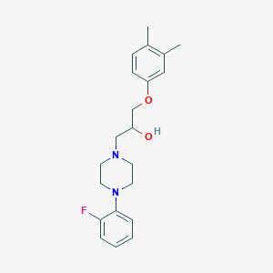 molecular formula C21H27FN2O2 B381122 1-(3,4-Dimethylphenoxy)-3-[4-(2-fluorophenyl)piperazin-1-yl]propan-2-ol 