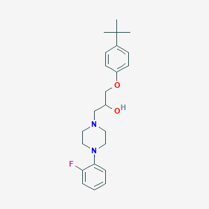 molecular formula C23H31FN2O2 B381123 1-(4-Tert-butylphenoxy)-3-[4-(2-fluorophenyl)piperazin-1-yl]propan-2-ol 