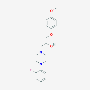 molecular formula C20H25FN2O3 B381124 1-[4-(2-Fluorophenyl)piperazin-1-yl]-3-(4-methoxyphenoxy)propan-2-ol 