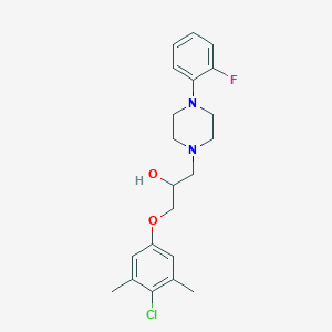 molecular formula C21H26ClFN2O2 B381125 1-(4-Chloro-3,5-dimethylphenoxy)-3-[4-(2-fluorophenyl)-1-piperazinyl]-2-propanol 
