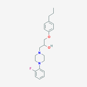 molecular formula C22H29FN2O2 B381128 1-[4-(2-Fluorophenyl)piperazin-1-yl]-3-(4-propylphenoxy)propan-2-ol 