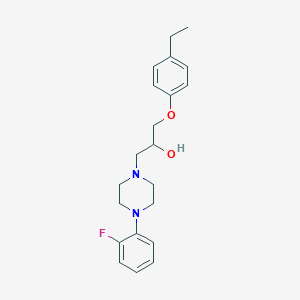 molecular formula C21H27FN2O2 B381129 1-(4-Ethylphenoxy)-3-[4-(2-fluorophenyl)piperazin-1-yl]propan-2-ol 