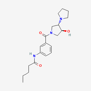 molecular formula C20H29N3O3 B3811316 N-(3-{[(3'S*,4'S*)-4'-hydroxy-1,3'-bipyrrolidin-1'-yl]carbonyl}phenyl)pentanamide 