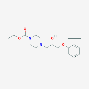 molecular formula C20H32N2O4 B381133 Ethyl 4-[3-(2-tert-butylphenoxy)-2-hydroxypropyl]-1-piperazinecarboxylate 