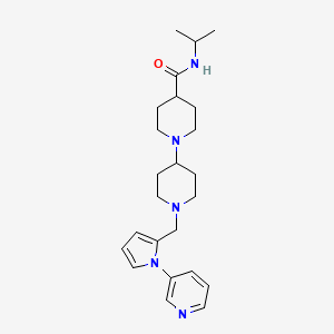 molecular formula C24H35N5O B3811337 N-isopropyl-1'-{[1-(3-pyridinyl)-1H-pyrrol-2-yl]methyl}-1,4'-bipiperidine-4-carboxamide 