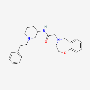 molecular formula C24H31N3O2 B3811359 2-(2,3-dihydro-1,4-benzoxazepin-4(5H)-yl)-N-[1-(2-phenylethyl)-3-piperidinyl]acetamide 