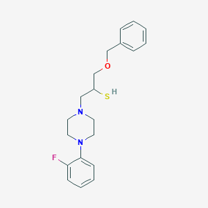 molecular formula C20H25FN2OS B381136 2-(Benzyloxy)-1-{[4-(2-fluorophenyl)-1-piperazinyl]methyl}ethyl hydrosulfide 