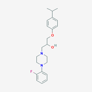 molecular formula C22H29FN2O2 B381137 1-[4-(2-Fluorophenyl)-1-piperazinyl]-3-(4-isopropylphenoxy)-2-propanol 