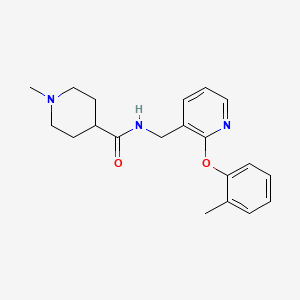 molecular formula C20H25N3O2 B3811384 1-methyl-N-{[2-(2-methylphenoxy)-3-pyridinyl]methyl}-4-piperidinecarboxamide 