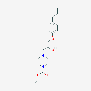 molecular formula C19H30N2O4 B381139 Ethyl 4-[2-hydroxy-3-(4-propylphenoxy)propyl]-1-piperazinecarboxylate 