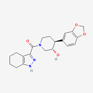 molecular formula C20H23N3O4 B3811393 (3S*,4S*)-4-(1,3-benzodioxol-5-yl)-1-(4,5,6,7-tetrahydro-1H-indazol-3-ylcarbonyl)piperidin-3-ol 
