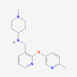 molecular formula C18H24N4O B3811394 1-methyl-N-({2-[(6-methyl-3-pyridinyl)oxy]-3-pyridinyl}methyl)-4-piperidinamine 