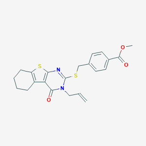 Methyl 4-[(4-oxo-3-prop-2-enyl-5,6,7,8-tetrahydro-[1]benzothiolo[2,3-d]pyrimidin-2-yl)sulfanylmethyl]benzoate