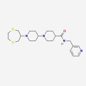 molecular formula C22H34N4OS2 B3811430 1'-(1,4-dithiepan-6-yl)-N-(3-pyridinylmethyl)-1,4'-bipiperidine-4-carboxamide 