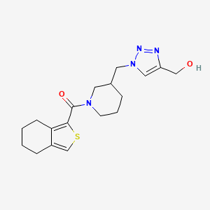 molecular formula C18H24N4O2S B3811445 (1-{[1-(4,5,6,7-tetrahydro-2-benzothien-1-ylcarbonyl)-3-piperidinyl]methyl}-1H-1,2,3-triazol-4-yl)methanol 