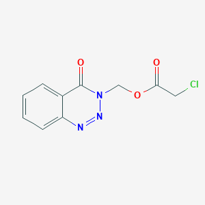 molecular formula C10H8ClN3O3 B381147 (4-oxo-1,2,3-benzotriazin-3(4H)-yl)methyl chloroacetate CAS No. 385405-29-8