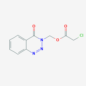 molecular formula C10H8ClN3O3 B381147 (4-氧代-1,2,3-苯并三嗪-3(4H)-基)甲基氯乙酸酯 CAS No. 385405-29-8