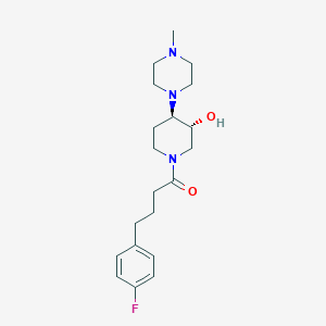molecular formula C20H30FN3O2 B3811480 (3R*,4R*)-1-[4-(4-fluorophenyl)butanoyl]-4-(4-methyl-1-piperazinyl)-3-piperidinol 
