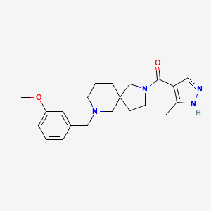 molecular formula C21H28N4O2 B3811508 7-(3-methoxybenzyl)-2-[(3-methyl-1H-pyrazol-4-yl)carbonyl]-2,7-diazaspiro[4.5]decane 