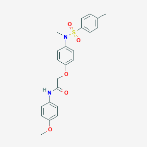 molecular formula C23H24N2O5S B381151 N-(4-methoxyphenyl)-2-(4-{methyl[(4-methylphenyl)sulfonyl]amino}phenoxy)acetamide 
