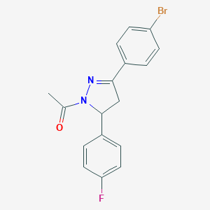 1-acetyl-3-(4-bromophenyl)-5-(4-fluorophenyl)-4,5-dihydro-1H-pyrazole