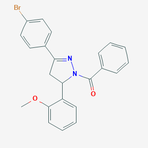 (3-(4-bromophenyl)-5-(2-methoxyphenyl)-4,5-dihydro-1H-pyrazol-1-yl)(phenyl)methanone