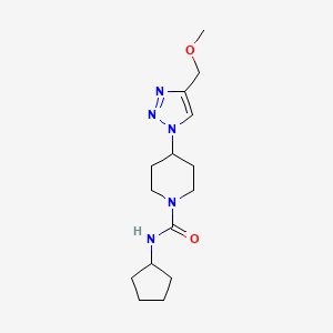 molecular formula C15H25N5O2 B3811568 N-cyclopentyl-4-[4-(methoxymethyl)-1H-1,2,3-triazol-1-yl]-1-piperidinecarboxamide 