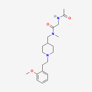 molecular formula C20H31N3O3 B3811579 N~2~-acetyl-N~1~-({1-[2-(2-methoxyphenyl)ethyl]-4-piperidinyl}methyl)-N~1~-methylglycinamide 