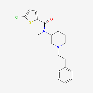 molecular formula C19H23ClN2OS B3811594 5-chloro-N-methyl-N-[1-(2-phenylethyl)-3-piperidinyl]-2-thiophenecarboxamide 
