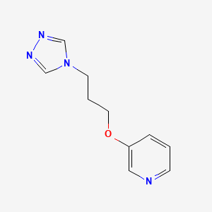 molecular formula C10H12N4O B3811608 3-[3-(4H-1,2,4-triazol-4-yl)propoxy]pyridine 