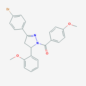 3-(4-bromophenyl)-1-(4-methoxybenzoyl)-5-(2-methoxyphenyl)-4,5-dihydro-1H-pyrazole