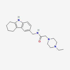 molecular formula C21H30N4O B3811615 2-(4-ethyl-1-piperazinyl)-N-(2,3,4,9-tetrahydro-1H-carbazol-6-ylmethyl)acetamide 