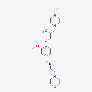 molecular formula C24H42N4O4 B3811626 1-(4-ethyl-1-piperazinyl)-3-[2-methoxy-4-({methyl[2-(4-morpholinyl)ethyl]amino}methyl)phenoxy]-2-propanol 