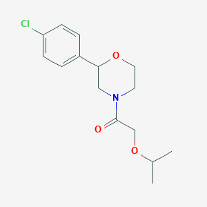 molecular formula C15H20ClNO3 B3811657 2-(4-chlorophenyl)-4-(isopropoxyacetyl)morpholine 