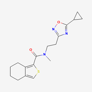 molecular formula C17H21N3O2S B3811672 N-[2-(5-cyclopropyl-1,2,4-oxadiazol-3-yl)ethyl]-N-methyl-4,5,6,7-tetrahydro-2-benzothiophene-1-carboxamide 
